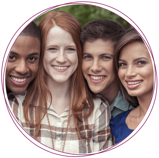 teenagers smiling