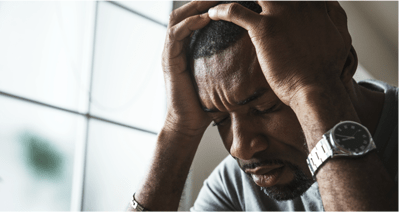 man suffering from depression
