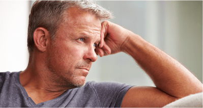 man thinking about his problems